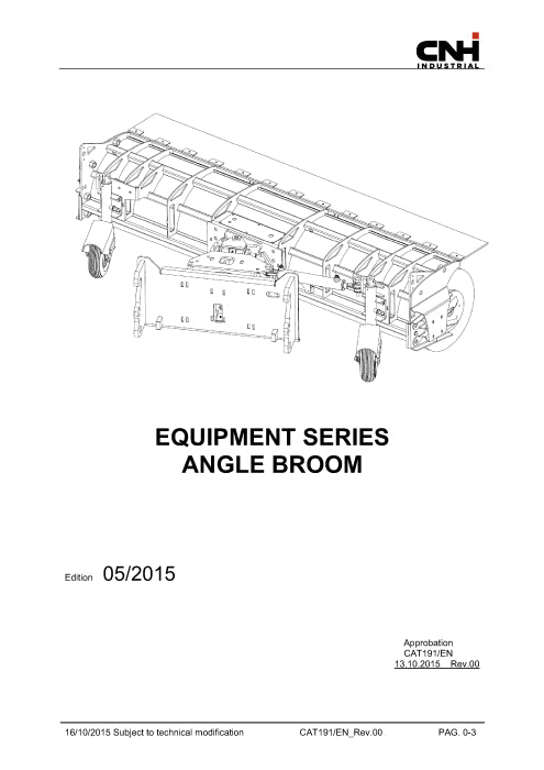 New Holland Angle Broom for 321E Compact Wheel Loader Operator Manual 51552836