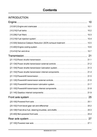 New Holland B110C Tier 4B (final) Tractor Loader Backhoe Service Manual 48038049