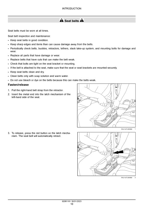 New Holland B95D Tier 4B (Final) Tractor Loader Backhoe Service Manual 92061181