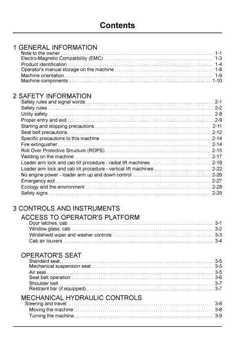 New Holland C227 (200 Series) Tier 3 Compact Track Loader Operator Manual 48065346
