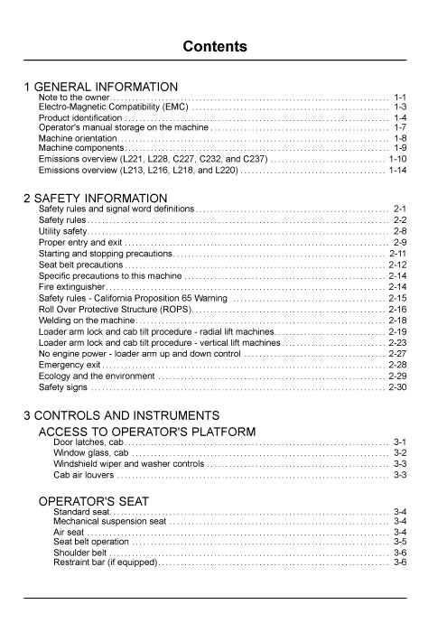 New Holland C227 Tier 4B (final) Compact Track Loader Operator Manual 48068134