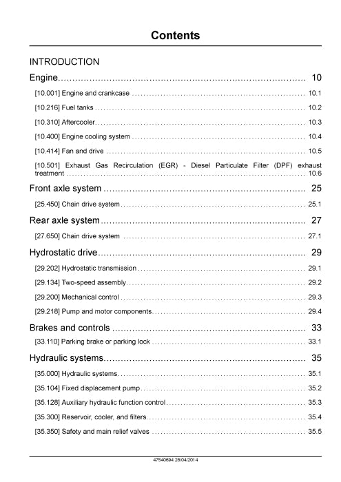 New Holland C232 Tier 4A Compact Track Loader Service Manual 47540694