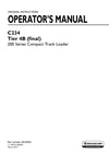   New Holland C234 Tier 4B (final) Compact Track Loader Operator Manual 48105042