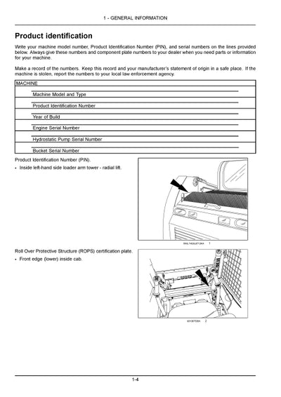 New Holland C234 Tier 4B (final) Compact Track Loader Operator Manual 48105042