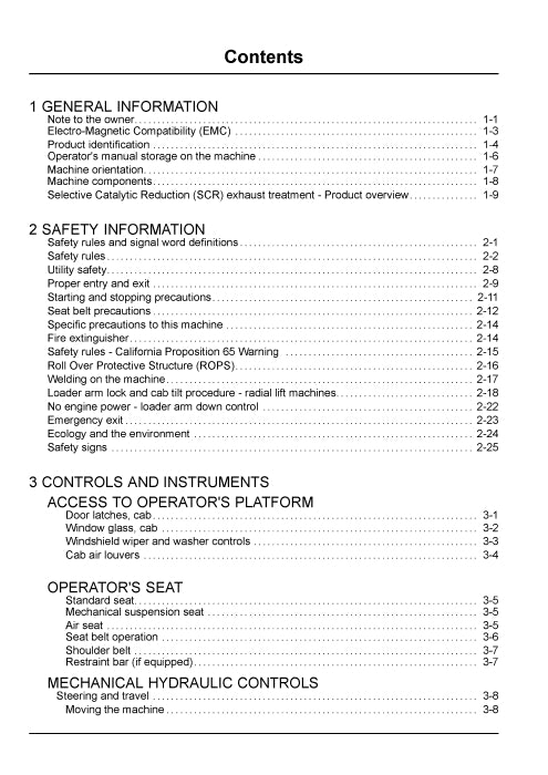 New Holland C234 Tier 4B (final) Compact Track Loader Operator Manual 48105042