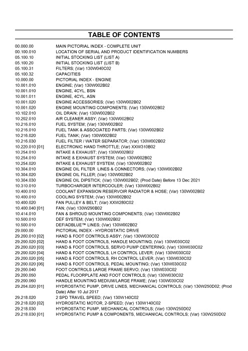 New Holland C238 Tier 4B-C Compact Track Loader Parts Manual 550710192PC
