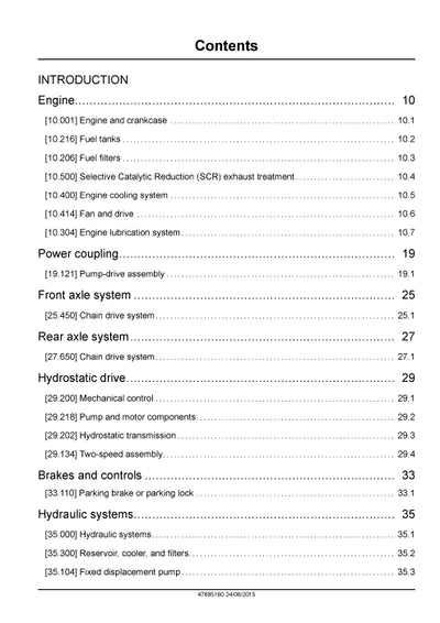 New Holland C238 Tier 4B (final) Compact Track Loader Service Manual 47685160