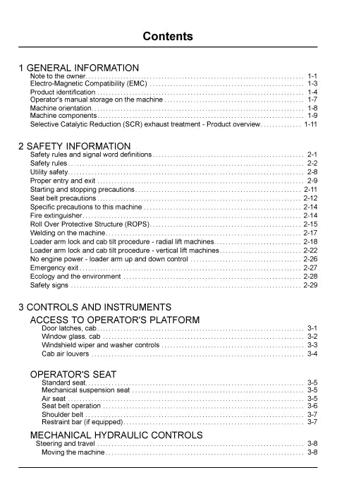 New Holland C245 Tier 4B (final) Compact Track Loader Operator Manual 48174831