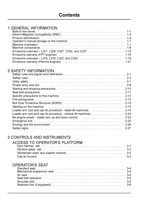 New Holland C327 Tier 4B (final) Compact Track Loader Operator Manual 91859417