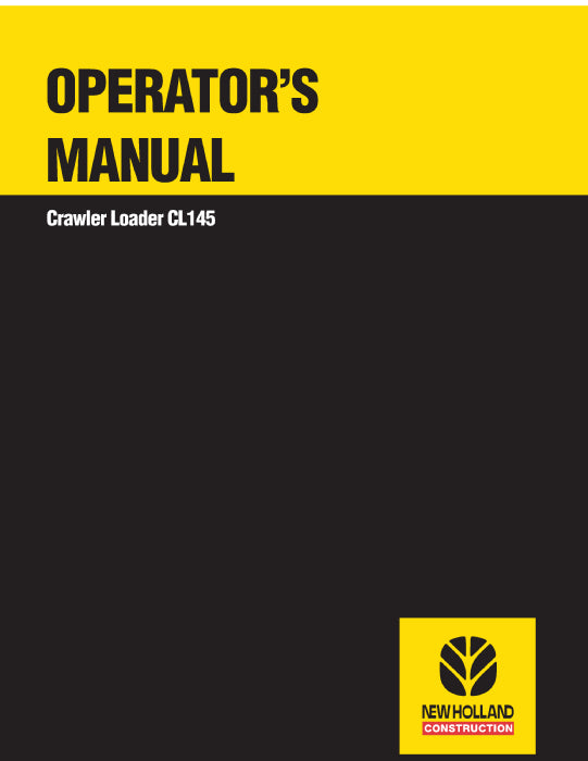 New Holland CL145 Crawler Loader Operator Manual 75131059