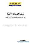 New Holland CX8.90 A 5 Combine Tier 5 (Nafta) Parts Manual