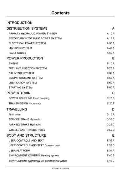New Holland D85B,D95B Tier 3 Crawler Dozer Service Manual 87728447NA
