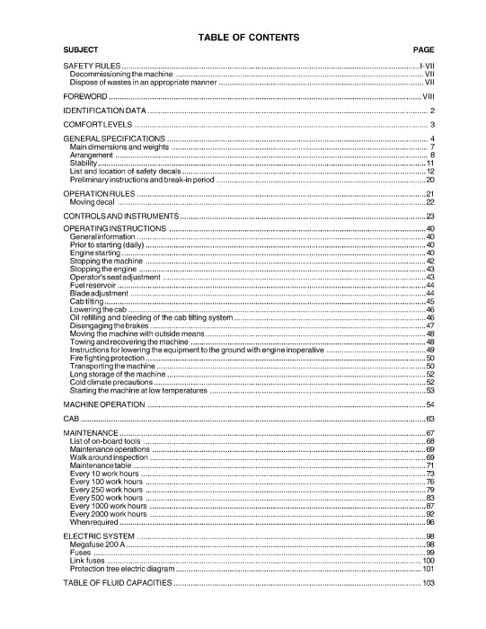 New Holland DC150.B Tier 2 Crawler Dozer Operator Manual 6036613100 Download