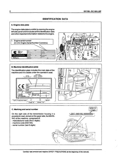 New Holland DC150 DC150 LGP Crawler Dozer Operator Manual 60400894