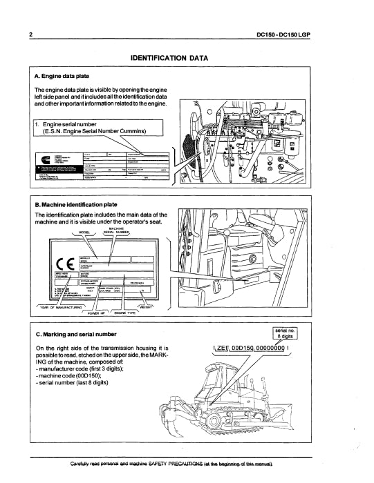 New Holland DC150 DC150 LGP Crawler Dozer Operator Manual 60400894