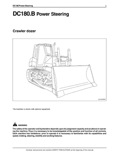 New Holland DC180.B Tier 2 Crawler Dozer Operator Manual 6036614100 Download PDF