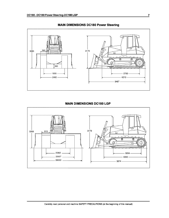 New Holland DC180 PS, DC180LGP Crawler Dozer Operator Manual 60400892