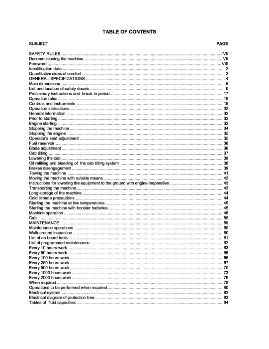 New Holland DC180 PS, DC180LGP Crawler Dozer Operator Manual 60400892