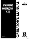 New Holland DC70H , 70H LGP Crawler Dozer Operator Manual 75131031