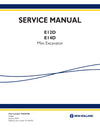 New Holland E12D, E14D Mini Excavator Service Manual 92642548