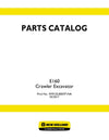 New Holland E160 Excavator Parts Manual YM91ZU0007F1NA