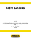 New Holland E17C Mini Crawler Excavator Canopy Tier 4 Parts Manual 698841711PC