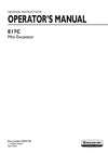 New Holland E17C Mini Excavator Operator Manual 92073196