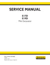 New Holland E17D, E19D Mini Excavator Service Manual 92316829