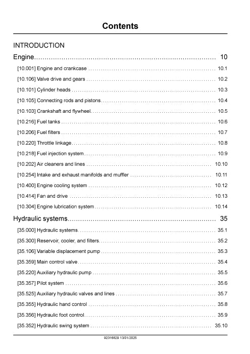 New Holland E17D, E19D Mini Excavator Service Manual 92316829