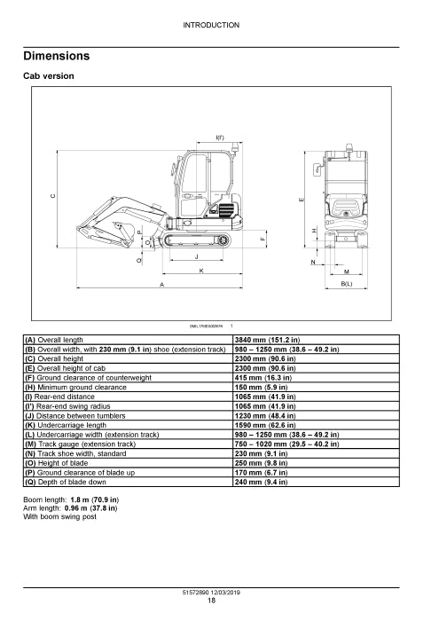 New Holland E18C Mini Excavator Service Manual 51572890