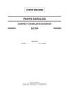 New Holland E27SR Compact Crawler Excavator Parts Manual S3PV00024ZE01NA