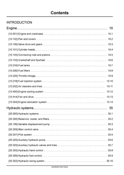 New Holland E28D, E35D Mini Excavator Service Manual 92235263