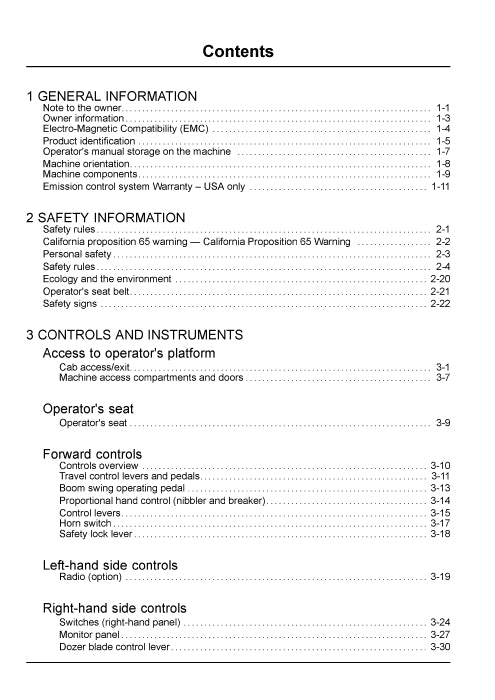 New Holland E30B Tier 4B (final) Compact Hydraulic Excavator Operator Manual S2HW00049ZE03