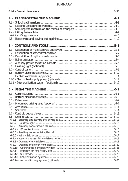 New Holland E30D, E34D, E38D Mini Excavator Operator Manual 92696211