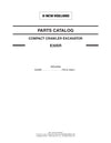 New Holland E30SR Compact Crawler Excavator Parts Manual S3PW00029ZE01NA