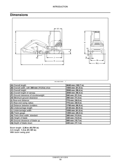 New Holland E33C Mini Excavator Service Manual 51691670