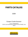 New Holland E35B SR Compact Excavator Parts Manual S3PX00025ZE01NA