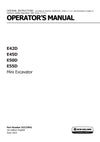 New Holland E42D, E45D, E50D, E55D Mini Excavator Operator Manual 92123841