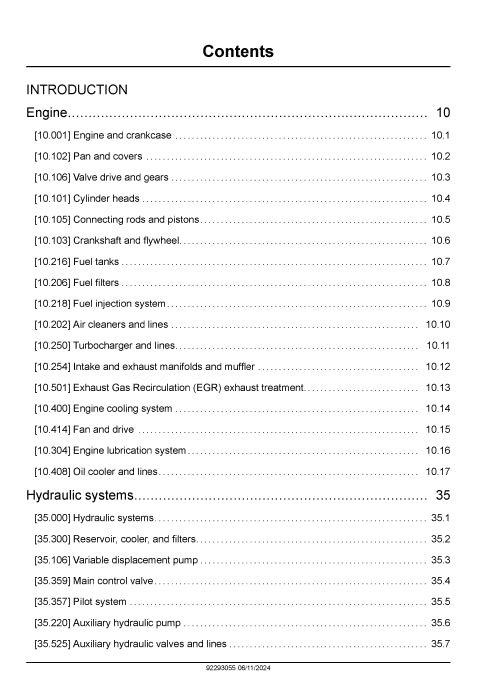 New Holland E42D, E45D, E50D, E55D Mini Excavator Service Manual 92293055