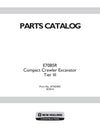 New Holland E70BSR Tier III Compact Crawler Excavator Parts Manual 47765903