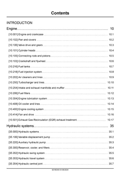 New Holland E70D, E75D Mini Excavator Service Manual 92185343