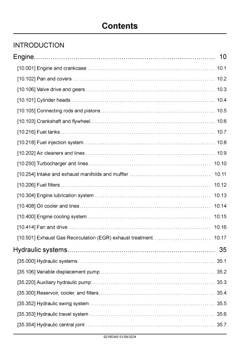 New Holland E70D, E75D Mini Excavator Service Manual 92185343