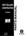 New Holland EW200 PC Excavator Parts Manual 73179374