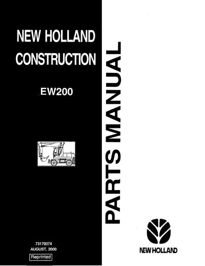 New Holland EW200 PC Excavator Parts Manual 73179374