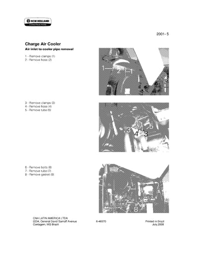 New Holland G200 Tier 3 Grader Service Manual 71114195NA