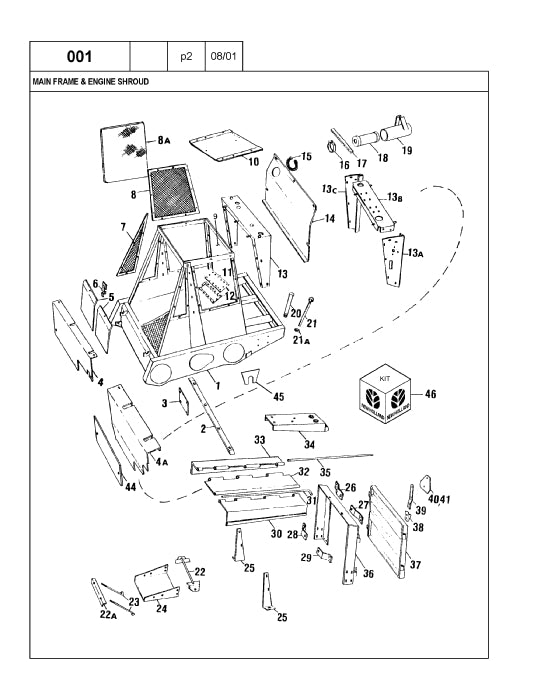 New Holland L-35 Skid Steer Loader Parts Manual 86642715