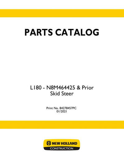 New Holland L180 Skid Steer Loader Parts Manual 84278457