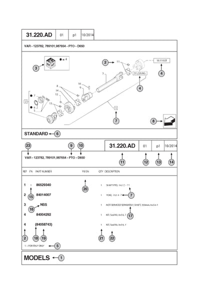 New Holland L216 Tier 4B Skid Steer Loader Parts Manual 550710158PC
