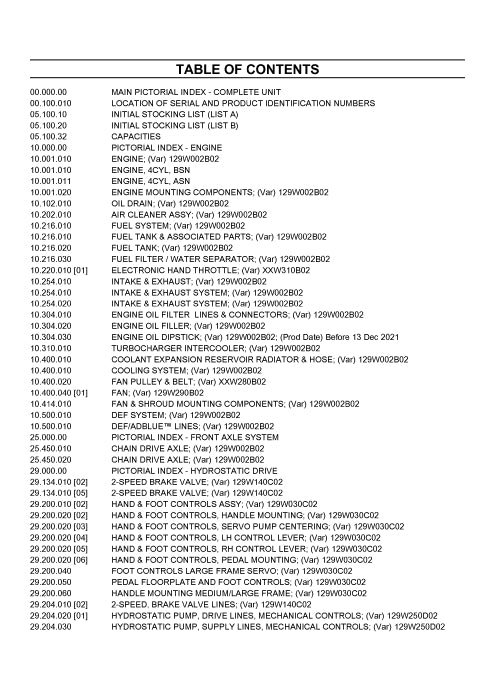 New Holland L234 Skid Steer Loader Parts Manual 550710151PC
