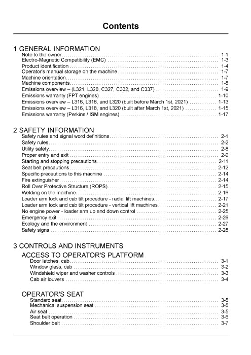 New Holland L316 Tier 4B (final) Skid Steer Loader Operator Manual 91788716